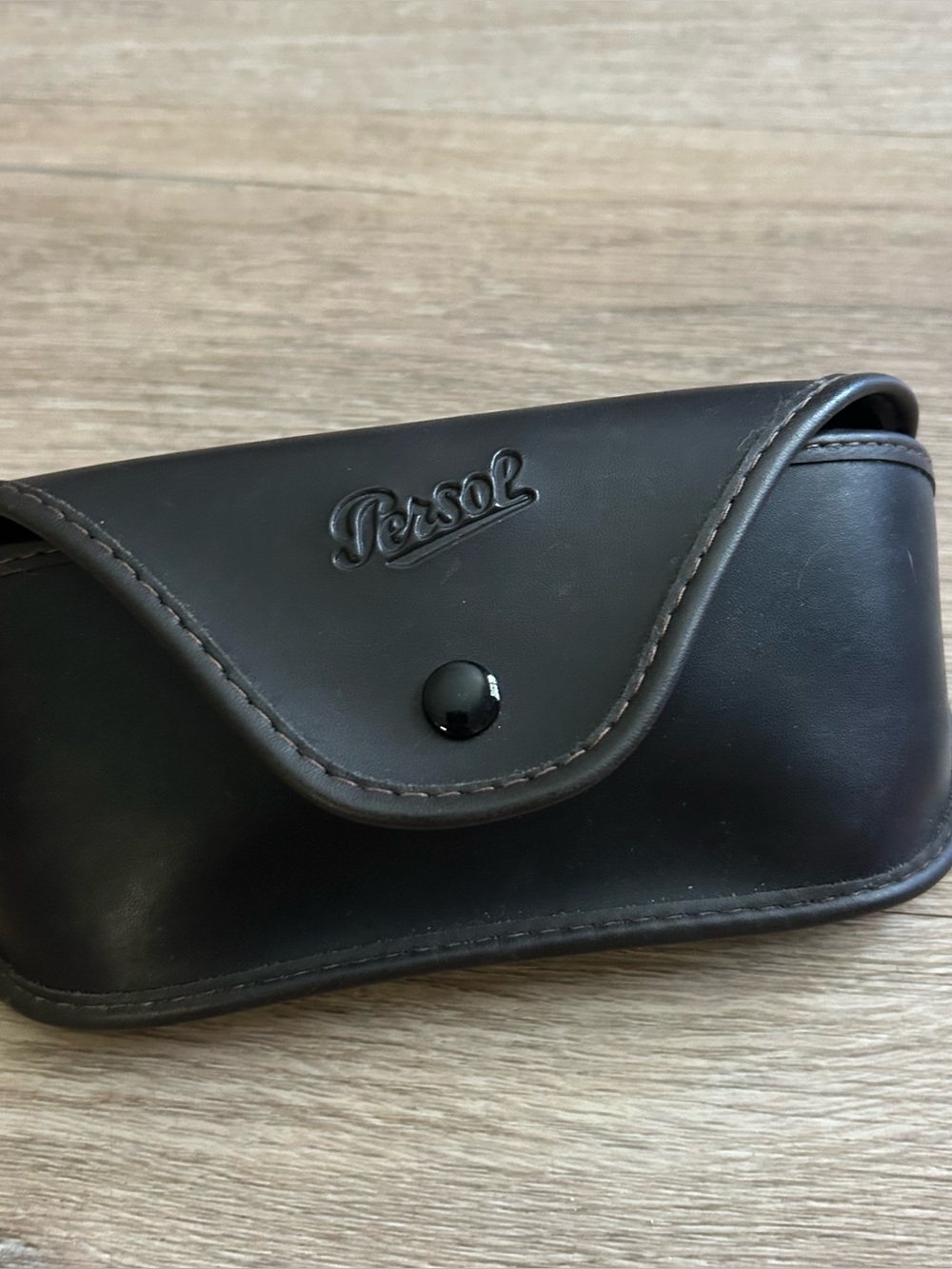 Persol Black Sunglasses Leather Case